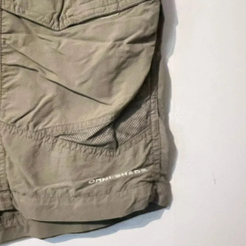Columbia Mens Board Shorts Size XL Brown Camp Pfg Omni Shade Nylon Trunks
